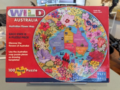 Blue Opal Wild Australia - Australian Flower Map - puzzle image