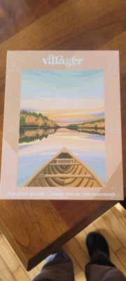 Villager Puzzles Canoeing at Dawn - obrázek puzzlí