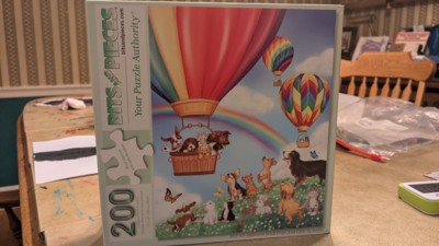 Bits and Pieces Hot Air Balloons With Dogs and Cats - image du puzzle