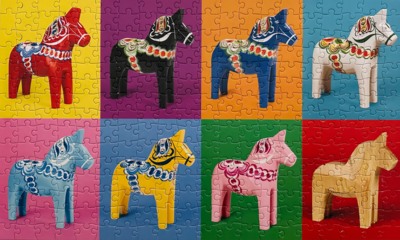 Kärnan Dala Horses - Puzzlebild
