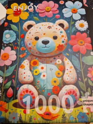 Enjoy Flower Teddy Bear - Puzzlebild