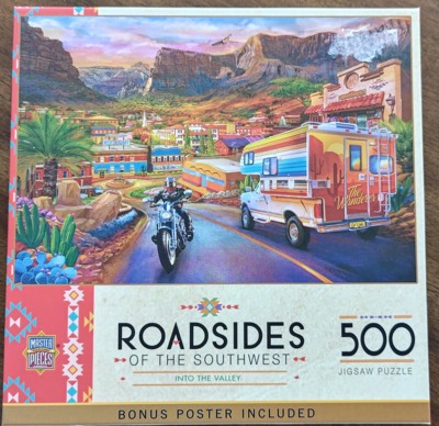 Masterpieces Roadsides of the Southwest - Into the Valley - imagen del puzzle