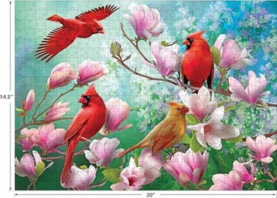 RoseArt Cardinal Family - Puzzlebild