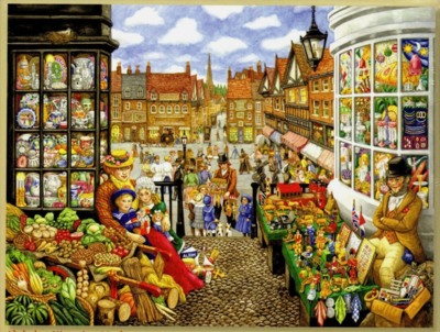 Bits and Pieces Alphabet Victorian Market - image du puzzle