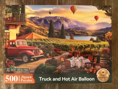 HQXXJW Truck and Hot Air Balloon - imagen del puzzle