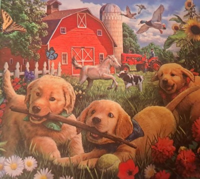 Bits and Pieces Farmyard Pups - imagen del puzzle