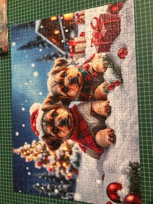 Pieces & Peace Christmas Puppies - Puzzlebild