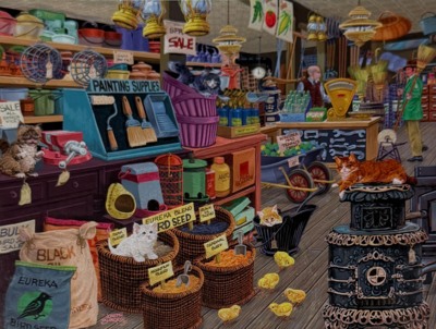 Bits and Pieces Party In The Feed Aisle - imagen del puzzle