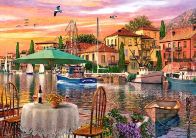 Castorland Sunset Harbour - obrázek puzzlí