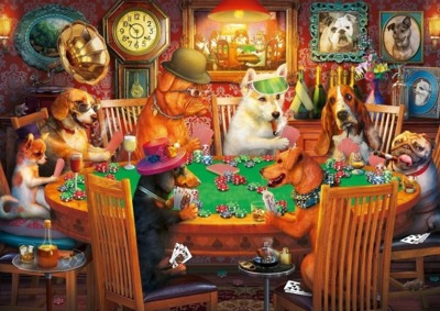 Art Puzzle The Gambler Dogs - puzzle image