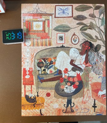 New York Puzzle Company Cozy night in - obrázek puzzlí