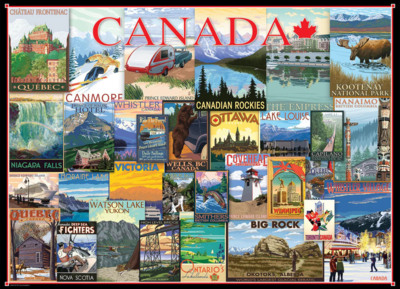 Eurographics Travel Canada - Vintage Posters - obrázek puzzlí