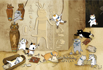 Puzzle story Encountering the Cat Mummy - obrázek puzzlí