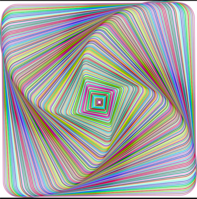 Bgraamiens Twisted 3D Colorful Squares - obrázek puzzlí