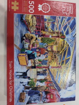 Corner Piece Train home for Christmas - obrázek puzzlí