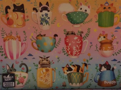 Black Sea Puzzles Cats in Cups - obrázek puzzlí