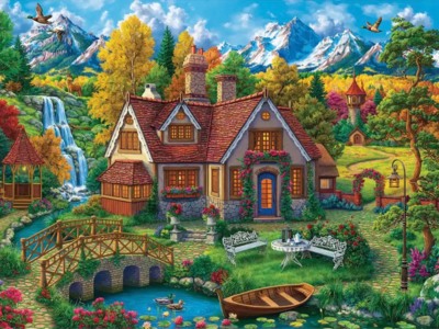 Bits and Pieces Magic House By The Mountains - obrázek puzzlí