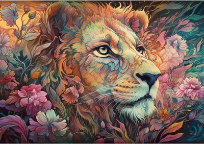 Wentworth Wooden Puzzles Fierce Florals - obrázek puzzlí