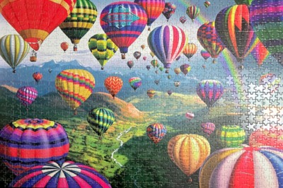 DCBA HGFE Hot Air Balloons - obrázek puzzlí
