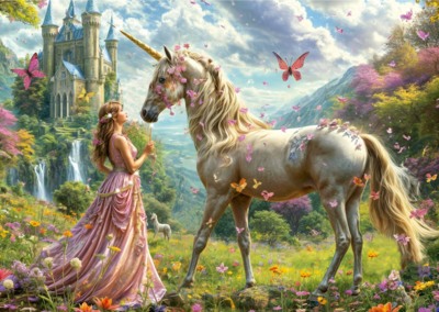Educa Fairies, Unicorns and Butterflies - Puzzlebild