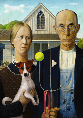 Trefl American Gothic: Dog Edition - Puzzlebild