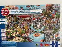 Playtive Detective Jigsaw Puzzle: Robber Hunt at the Amusement Park - obrázek puzzlí