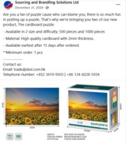 Sourcing and Branding Solutions Ltd Sunflowers - obrázek puzzlí