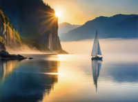 Trefl Sailing Sunrise - puzzle image