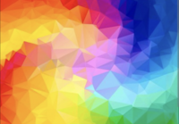 Enjoy Rainbow Gradient Poligonal Swirl - obrázek puzzlí