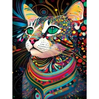 Masterpieces Prismatic Peggy Black Cat - puzzle image