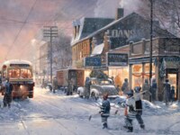 Cobble Hill Hockey Night - puzzle image