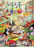 Cobble Hill Potting Shed Cats - puzzle image