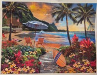 Vermont Christmas Company Hawaiian Seaside - puzzle image