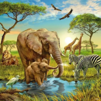 Ravensburger Animals of the Earth - Savannah - puzzle image
