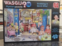Jumbo Wasgij mystery 18: grabbing a quick bite! - obrázek puzzlí