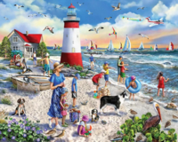 White Mountain Lighthouse Beach - puzzle image