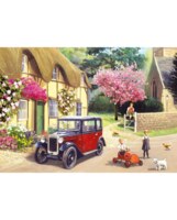 Gibsons Out & About: Two Cars in the Village - puzzle image