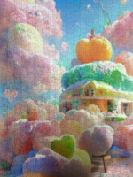 Playful Mario RAINBOW COTTON HOUSE - puzzle image