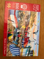 Corner Piece Boats on the beach - imagen del puzzle