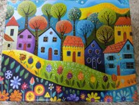 HuaDada Painting Houses - obrázek puzzlí