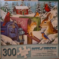 Bits and Pieces Winter Mailboxes - puzzle image