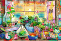 Trefl Wood Craft Origin: Beach House - パズル画像