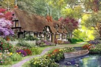 Rebo Games Woodland walk cottage - image du puzzle