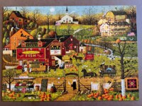 Buffalo Games Blackbirds Roost at Mill Creek - パズル画像