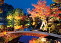 Yanoman Kenrokuen at the season of autumn leaves - obrázek puzzlí