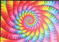 Enjoy Psychedelic Rainbow Spiral - パズル画像