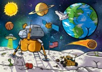 Ceaco Butts on Things - Space - パズル画像