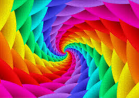 Enjoy Gradient Rainbow Swirl - パズル画像