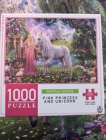 Arrow Puzzles Pink princess and unicorn - puzzle image