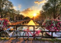 Yanoman A canal and the cityscape in Amsterdam - imagen del puzzle